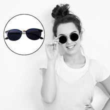 Unisex Blue Round Sunglasses