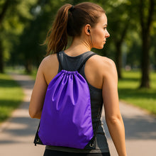 Water-Resistant Nylon Drawstring Backpack Bag (1 Pc / Mix Color & Design)