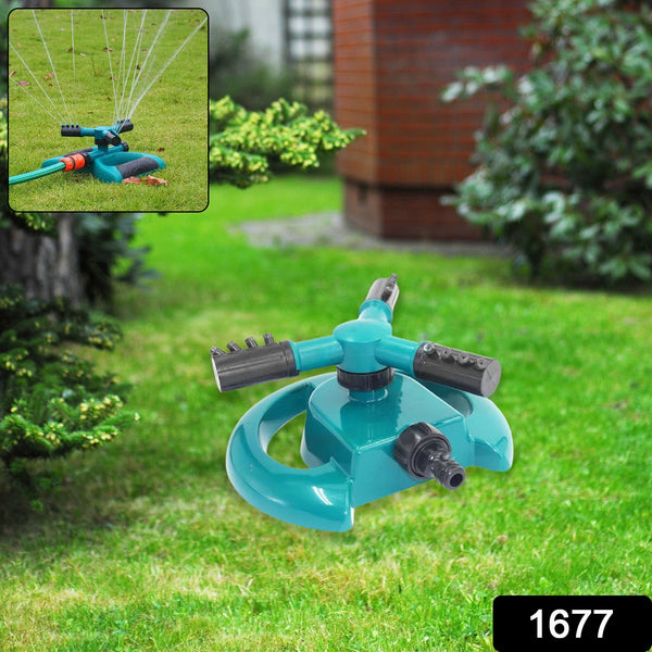 3 Arm 360° Sector Rotating Water Sprinkler Garden Pipe Hose Irrigation Yard